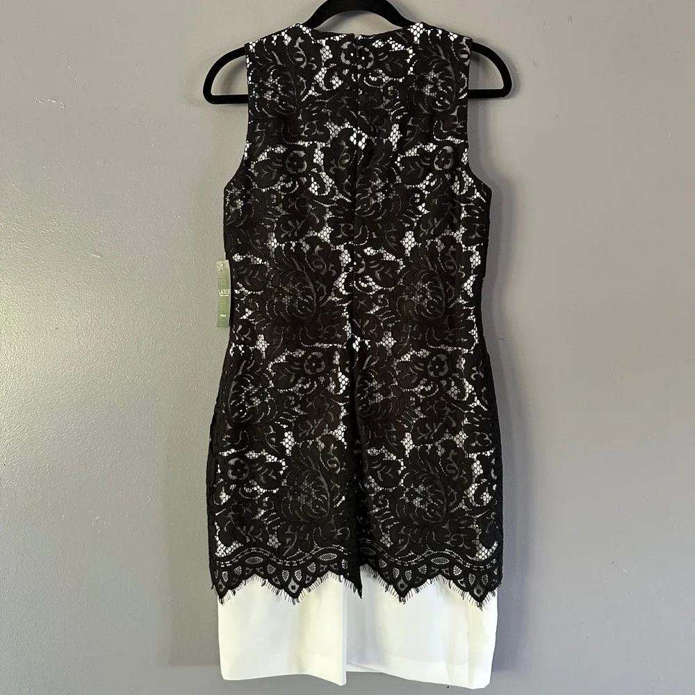 Lauren Ralph Lauren Tasha‎ Lace Overlay Sheath Dress SZ 6 NWT